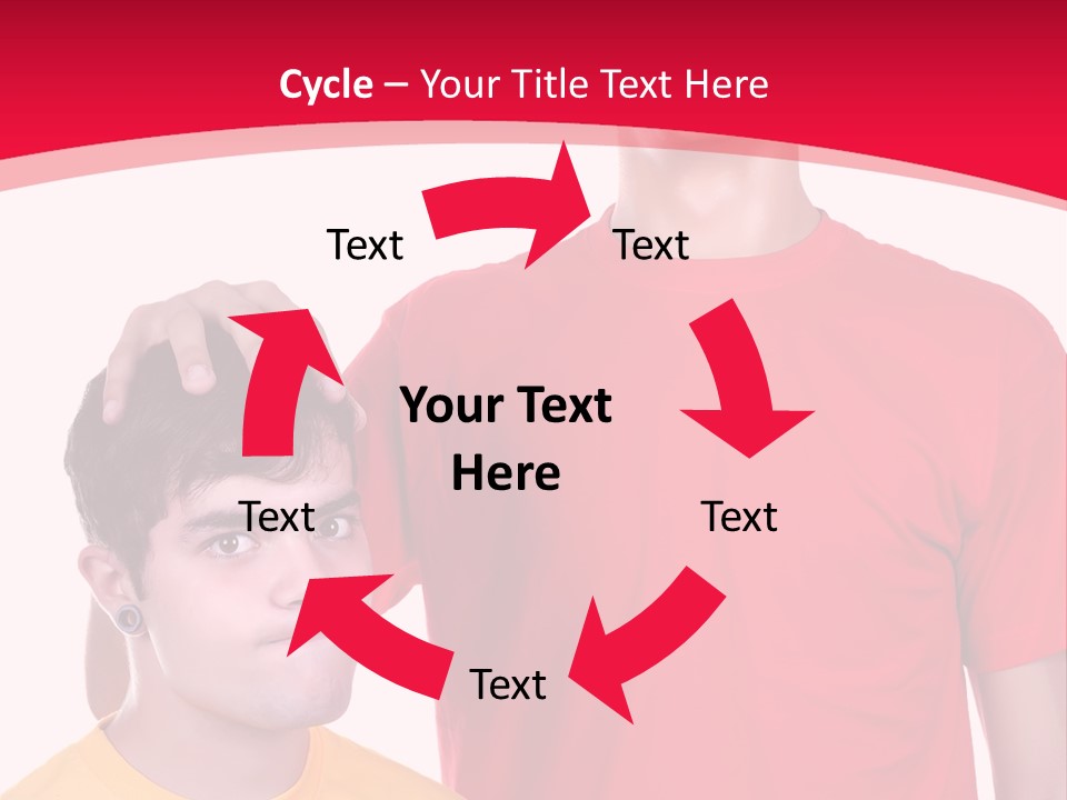 A Young Man Standing Next To A Young Man In A Red Shirt PowerPoint Template