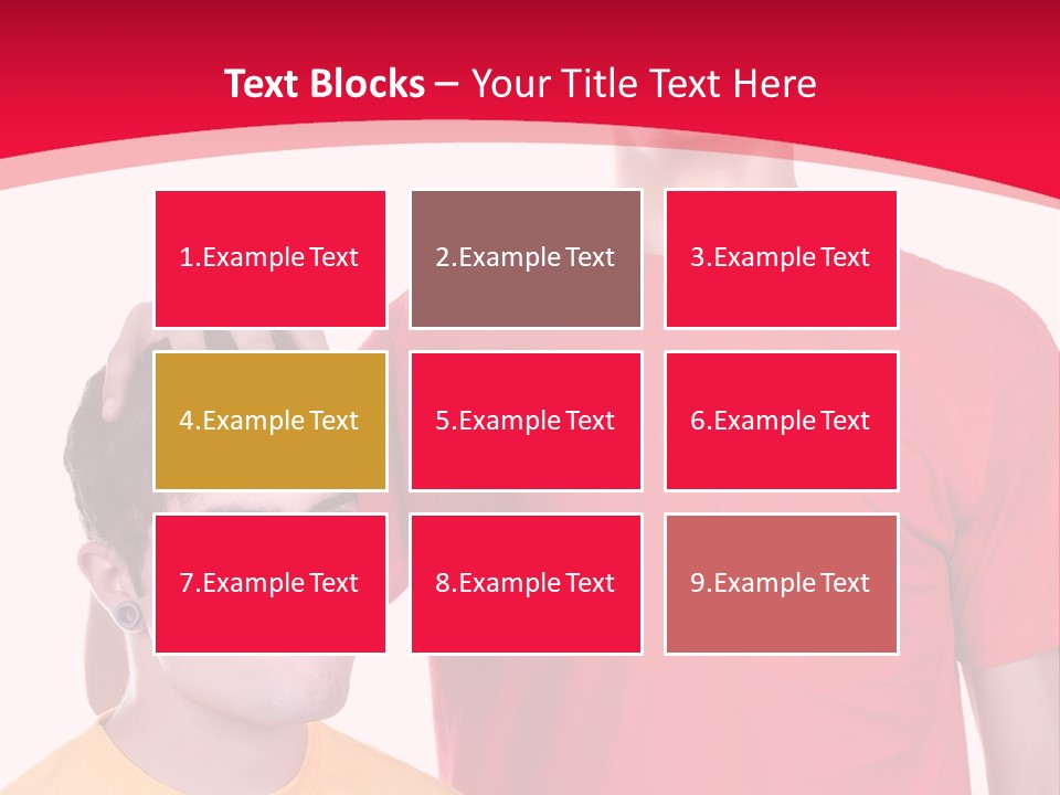 A Young Man Standing Next To A Young Man In A Red Shirt PowerPoint Template