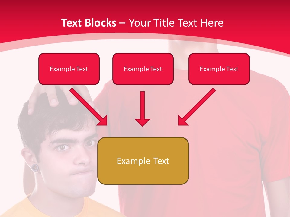 A Young Man Standing Next To A Young Man In A Red Shirt PowerPoint Template