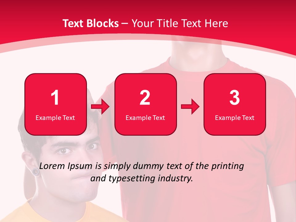 A Young Man Standing Next To A Young Man In A Red Shirt PowerPoint Template