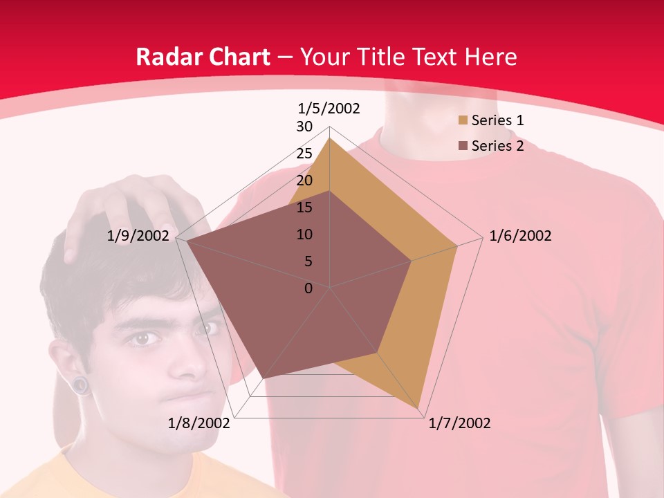A Young Man Standing Next To A Young Man In A Red Shirt PowerPoint Template