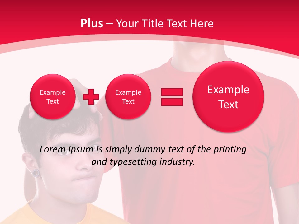 A Young Man Standing Next To A Young Man In A Red Shirt PowerPoint Template