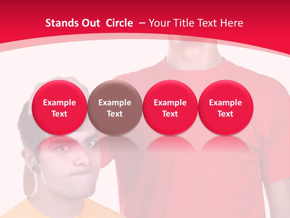 A Young Man Standing Next To A Young Man In A Red Shirt PowerPoint Template