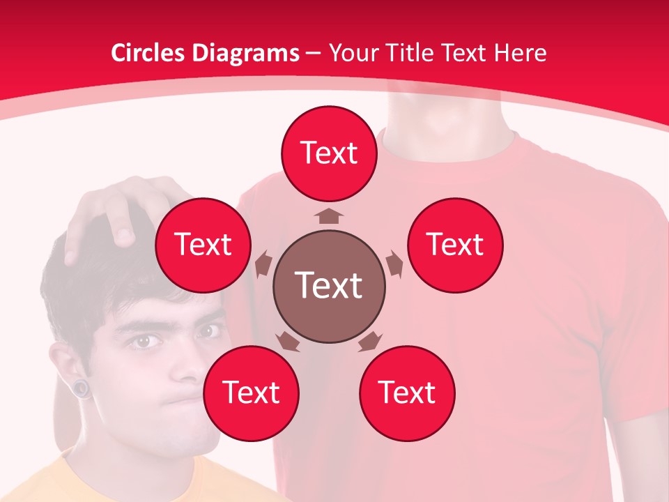 A Young Man Standing Next To A Young Man In A Red Shirt PowerPoint Template