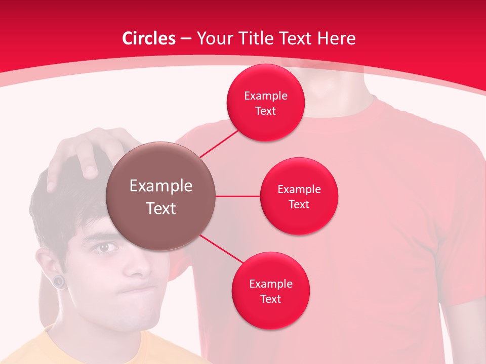 A Young Man Standing Next To A Young Man In A Red Shirt PowerPoint Template