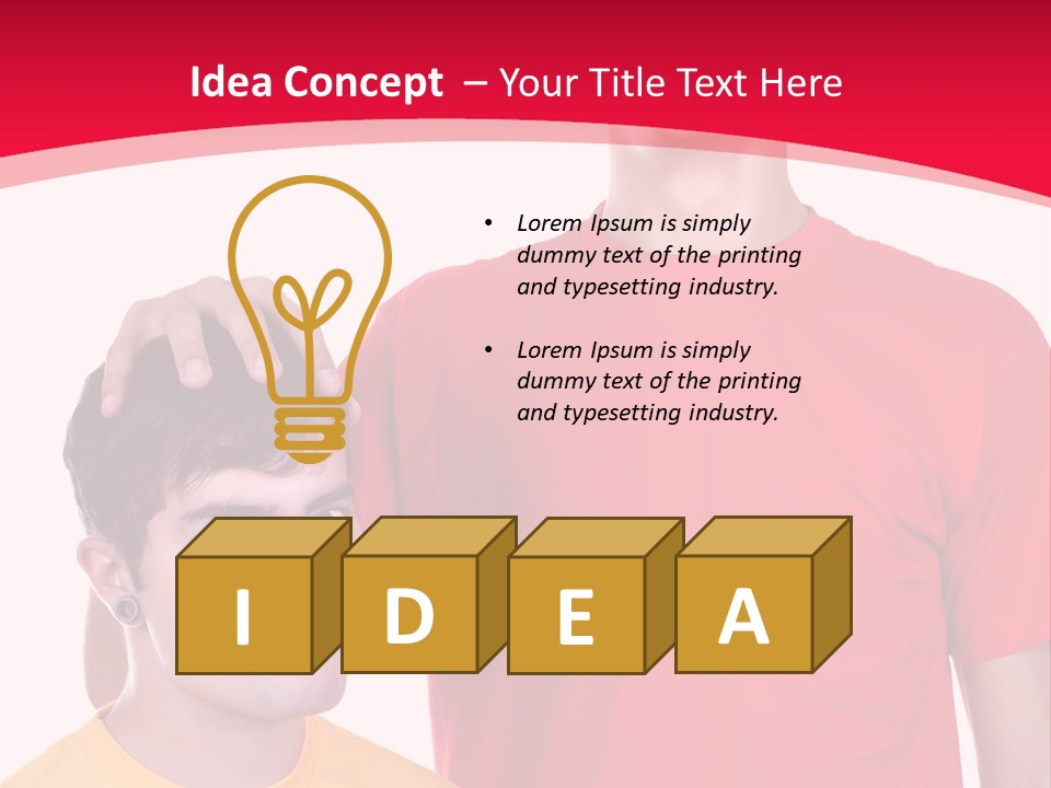 A Young Man Standing Next To A Young Man In A Red Shirt PowerPoint Template