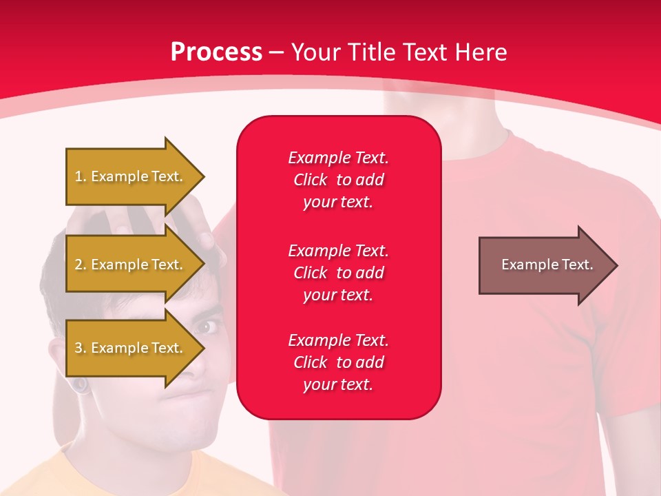 A Young Man Standing Next To A Young Man In A Red Shirt PowerPoint Template