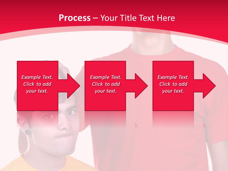 A Young Man Standing Next To A Young Man In A Red Shirt PowerPoint Template