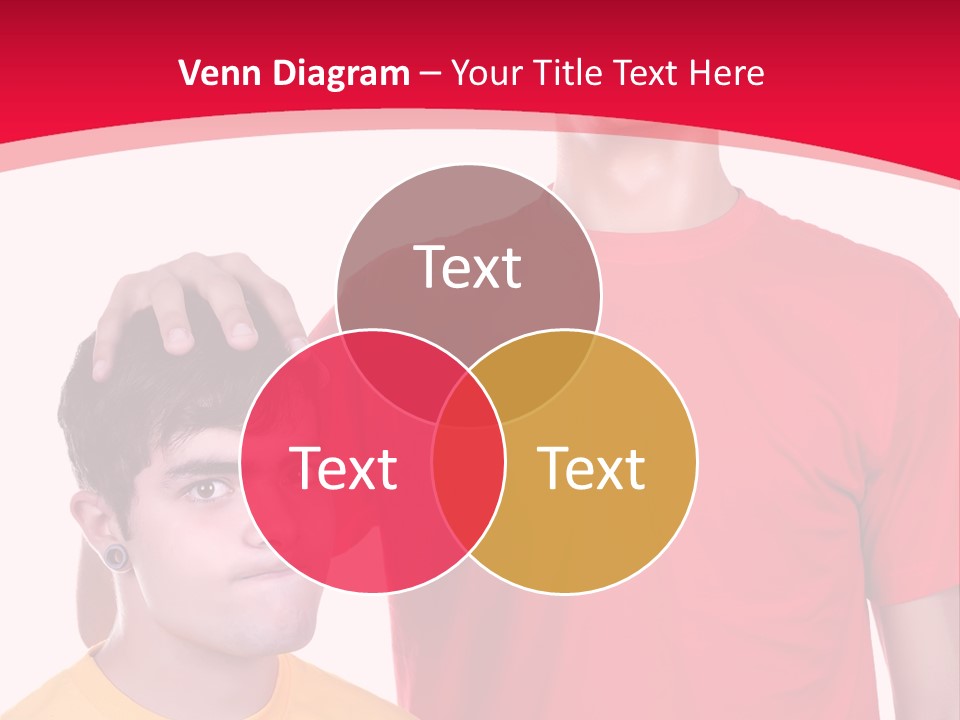 A Young Man Standing Next To A Young Man In A Red Shirt PowerPoint Template