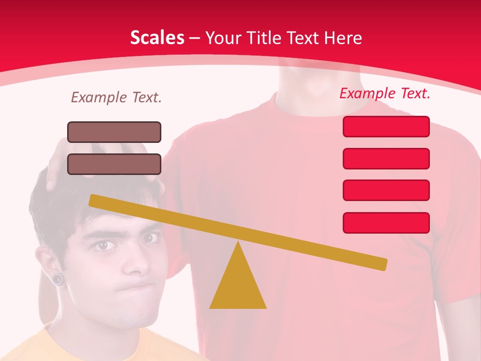 A Young Man Standing Next To A Young Man In A Red Shirt PowerPoint Template