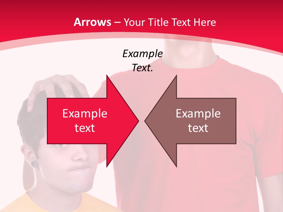 A Young Man Standing Next To A Young Man In A Red Shirt PowerPoint Template