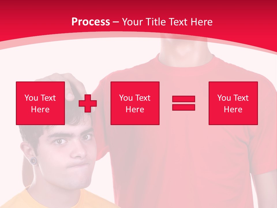 A Young Man Standing Next To A Young Man In A Red Shirt PowerPoint Template