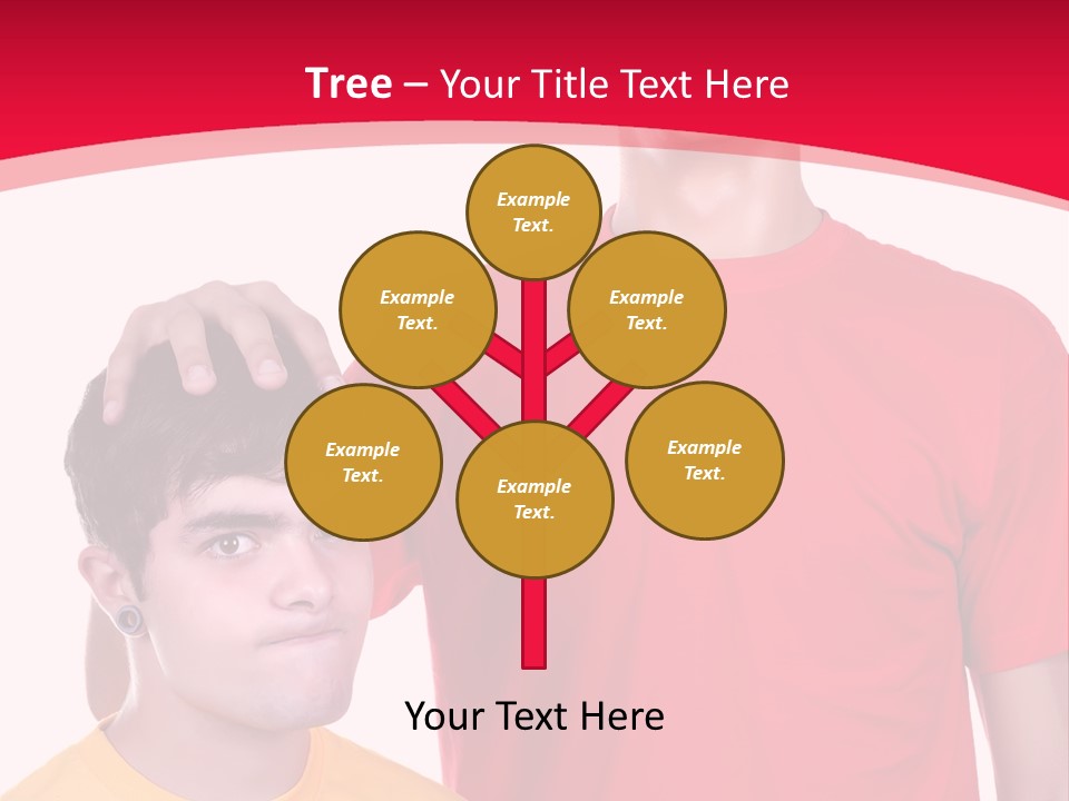 A Young Man Standing Next To A Young Man In A Red Shirt PowerPoint Template