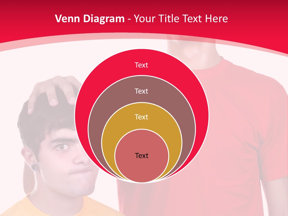 A Young Man Standing Next To A Young Man In A Red Shirt PowerPoint Template