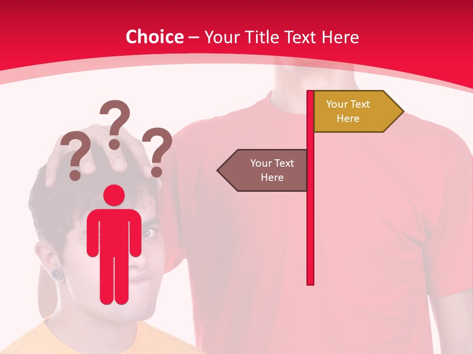 A Young Man Standing Next To A Young Man In A Red Shirt PowerPoint Template