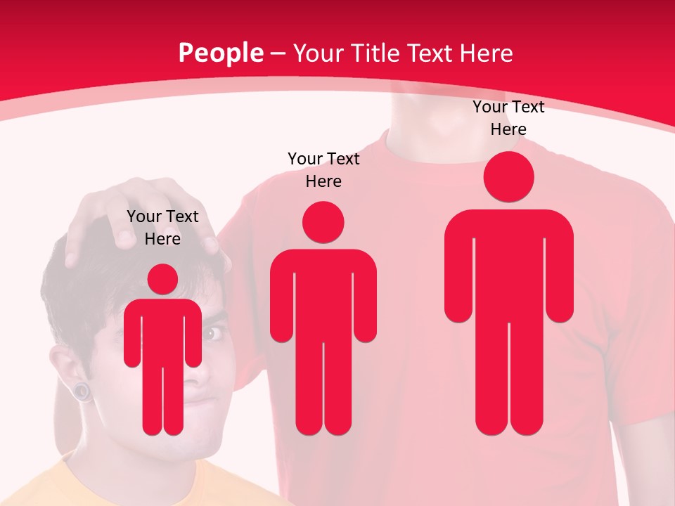 A Young Man Standing Next To A Young Man In A Red Shirt PowerPoint Template