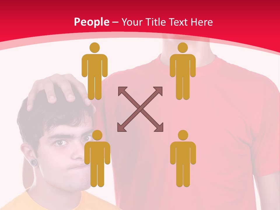 A Young Man Standing Next To A Young Man In A Red Shirt PowerPoint Template