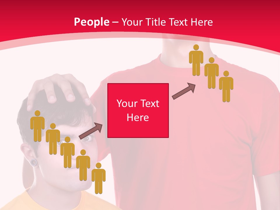 A Young Man Standing Next To A Young Man In A Red Shirt PowerPoint Template