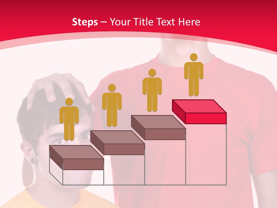 A Young Man Standing Next To A Young Man In A Red Shirt PowerPoint Template