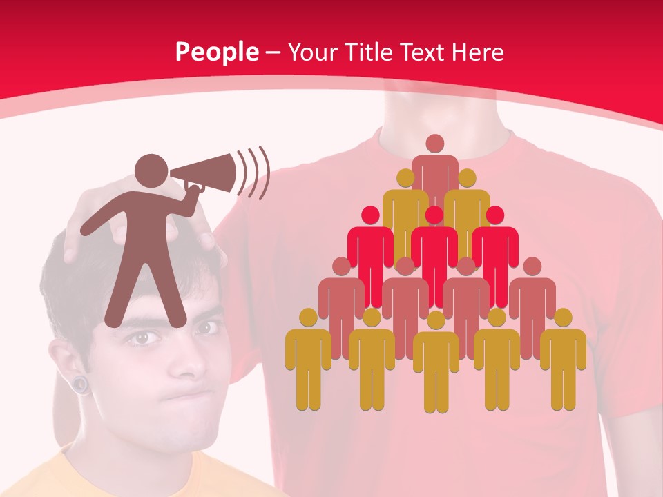 A Young Man Standing Next To A Young Man In A Red Shirt PowerPoint Template