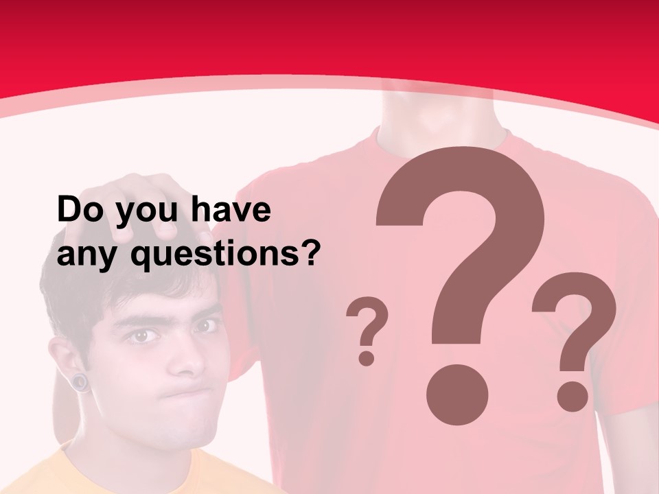 A Young Man Standing Next To A Young Man In A Red Shirt PowerPoint Template