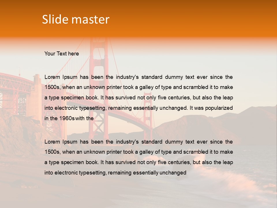 Golden Gate Sunset PowerPoint Template