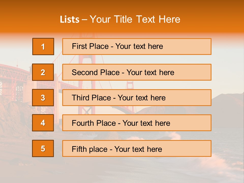 Golden Gate Sunset PowerPoint Template