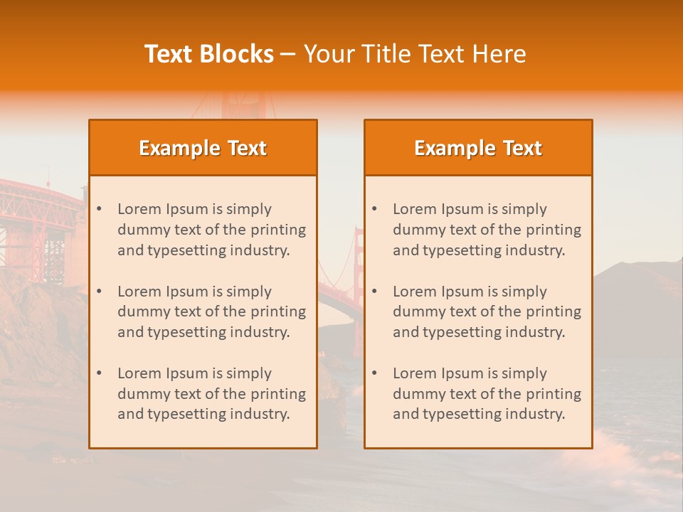 Golden Gate Sunset PowerPoint Template