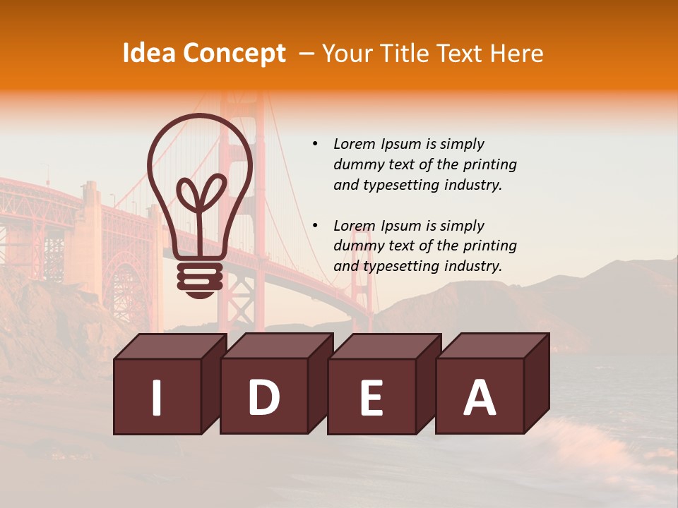 Golden Gate Sunset PowerPoint Template