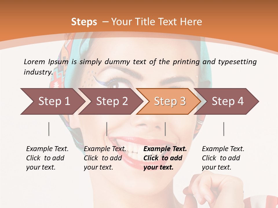 Red Cute Exhilaration PowerPoint Template
