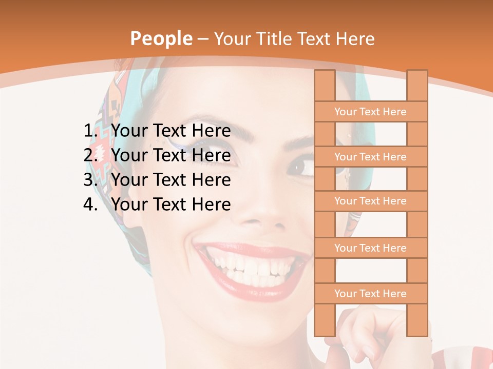 Red Cute Exhilaration PowerPoint Template