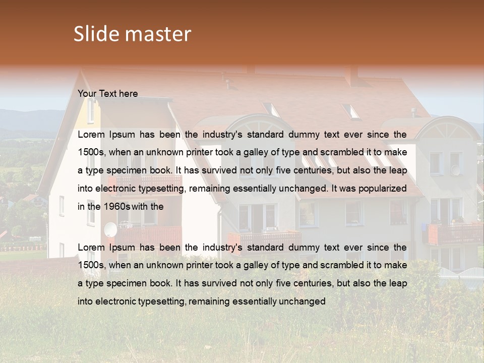 Portrait Mustache Boy PowerPoint Template