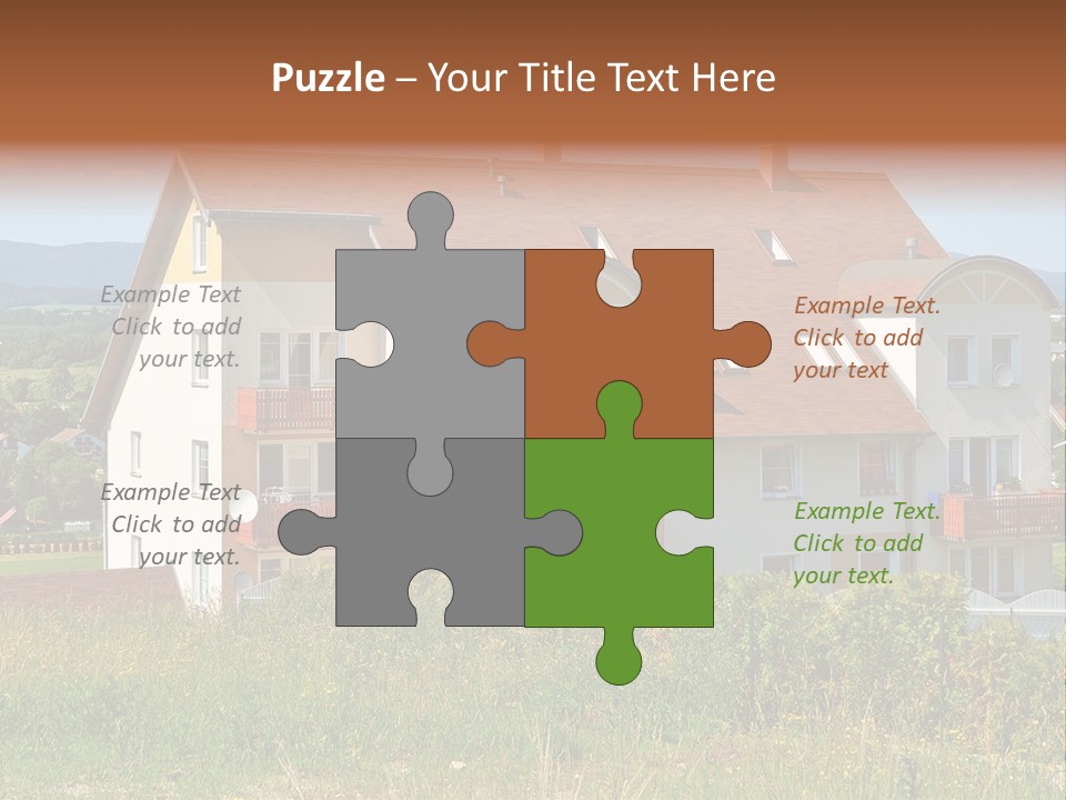 Portrait Mustache Boy PowerPoint Template