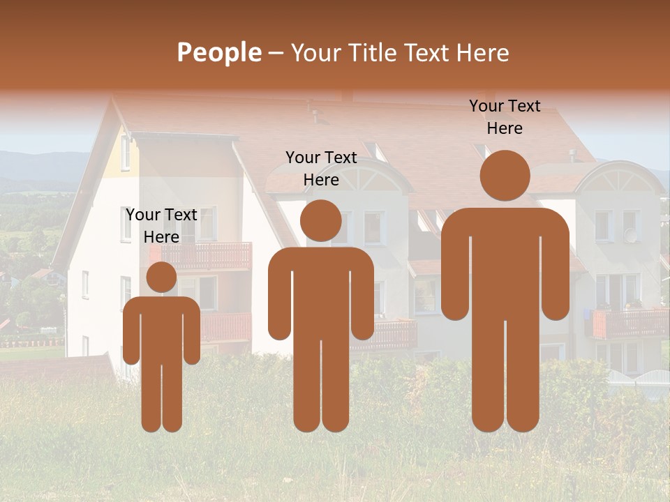 Portrait Mustache Boy PowerPoint Template