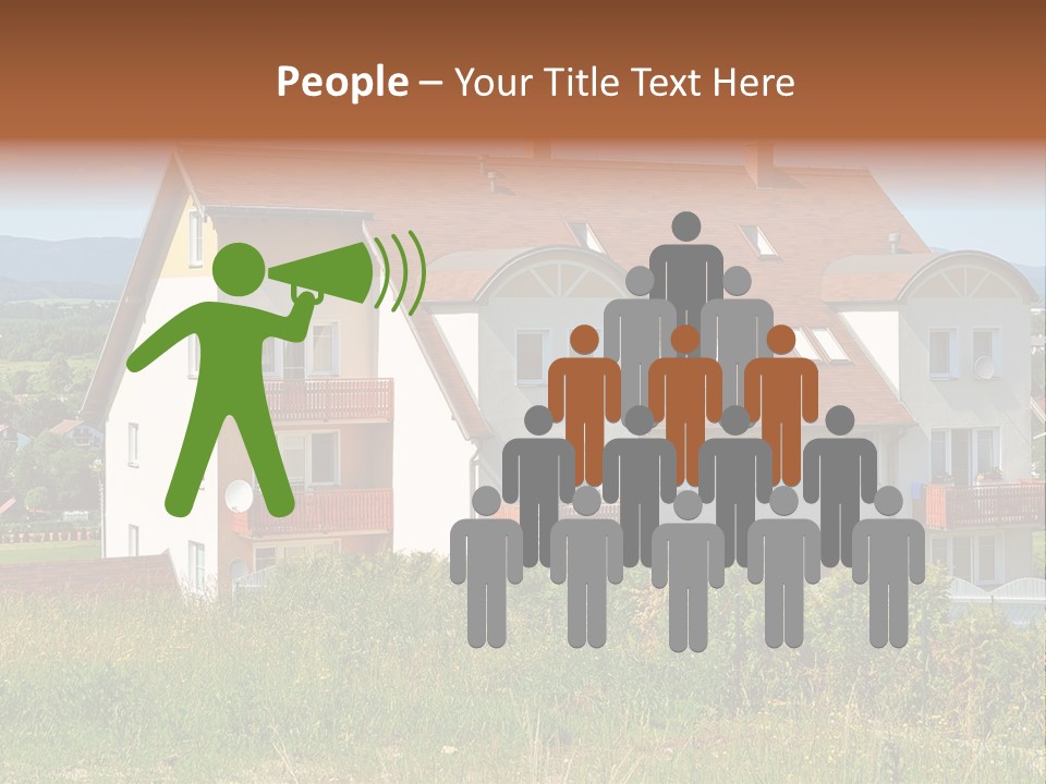 Portrait Mustache Boy PowerPoint Template