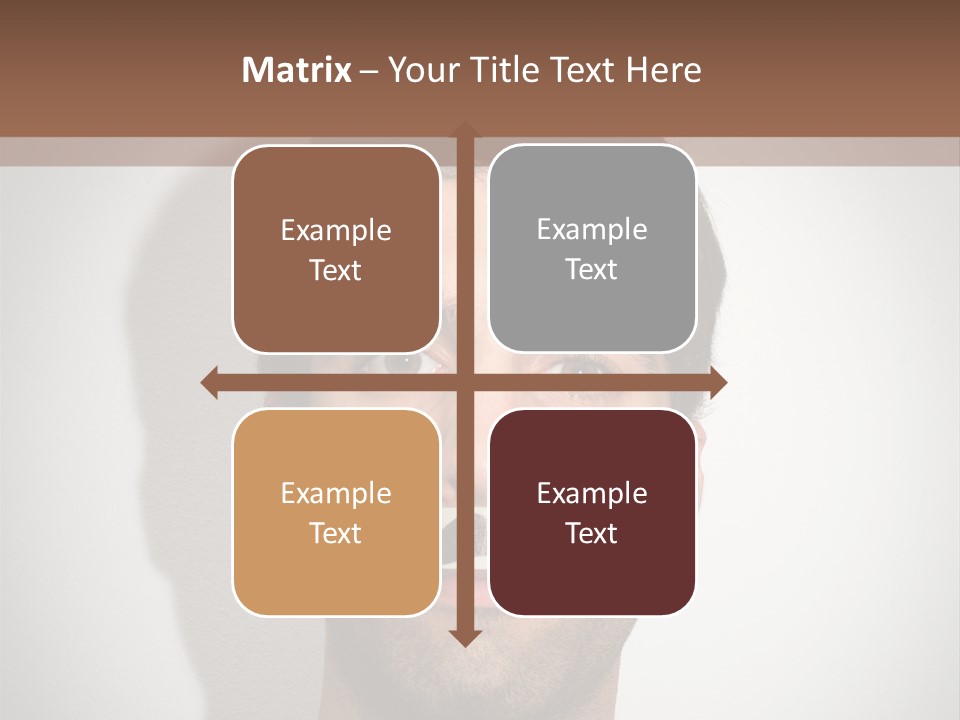 Portrait Mustache Boy PowerPoint Template