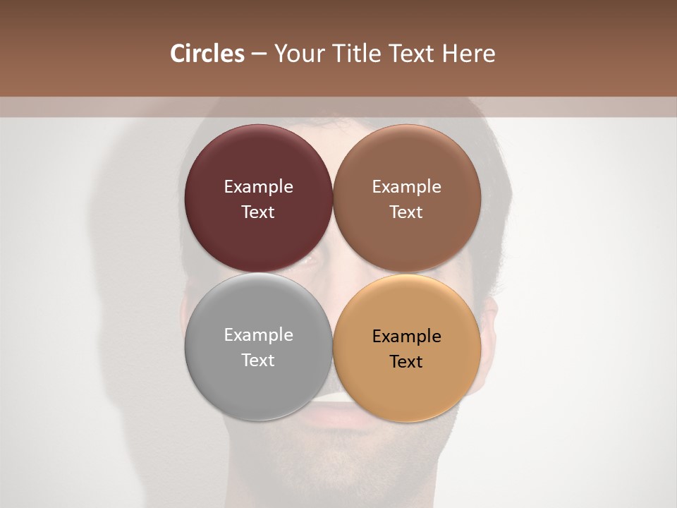 Portrait Mustache Boy PowerPoint Template