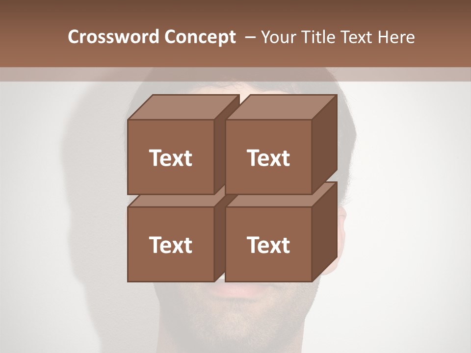 Portrait Mustache Boy PowerPoint Template