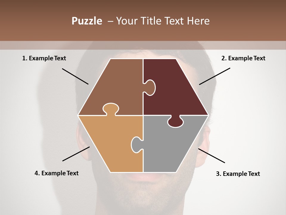 Portrait Mustache Boy PowerPoint Template