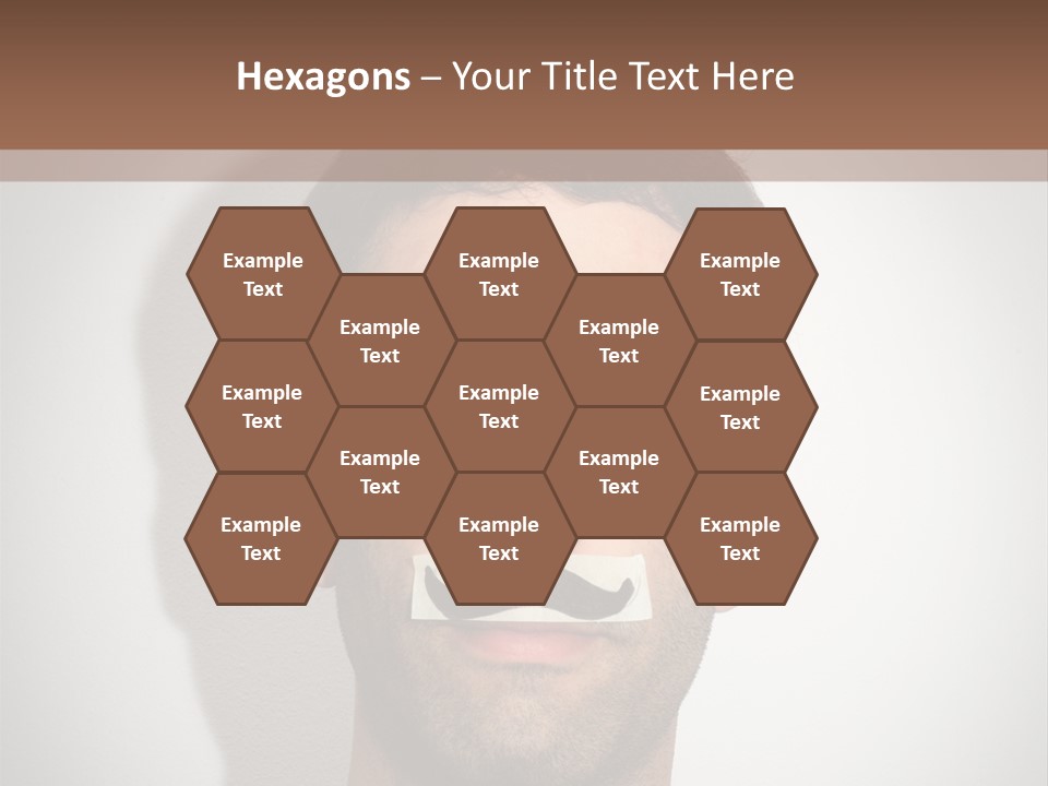 Portrait Mustache Boy PowerPoint Template