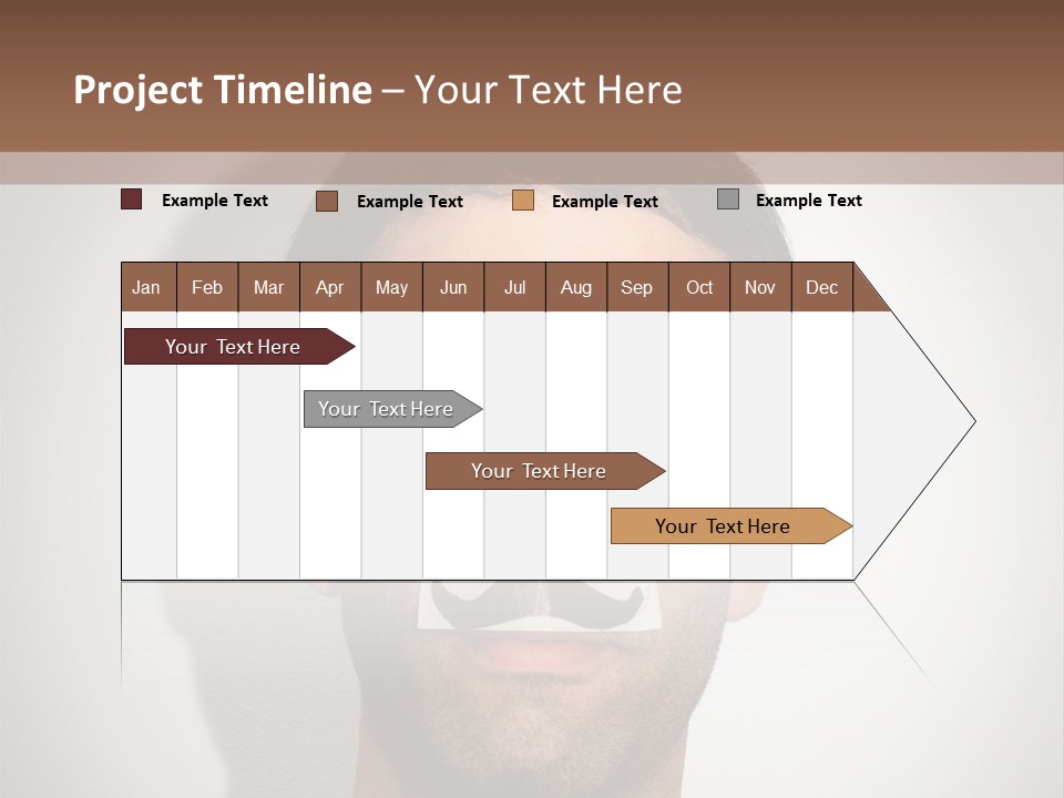 Portrait Mustache Boy PowerPoint Template