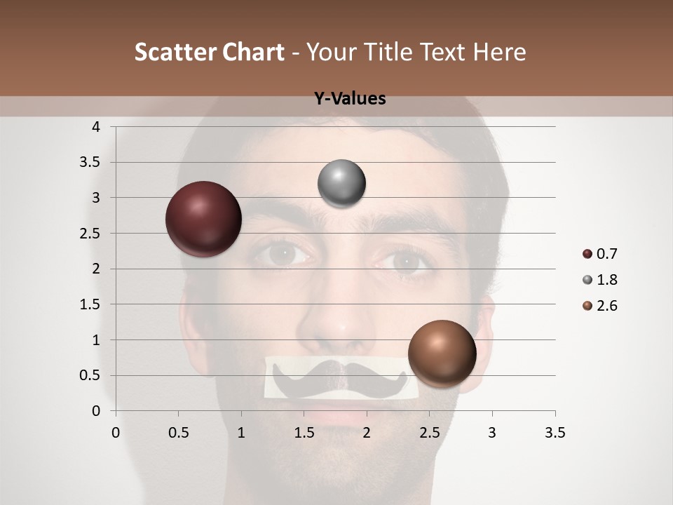 Portrait Mustache Boy PowerPoint Template