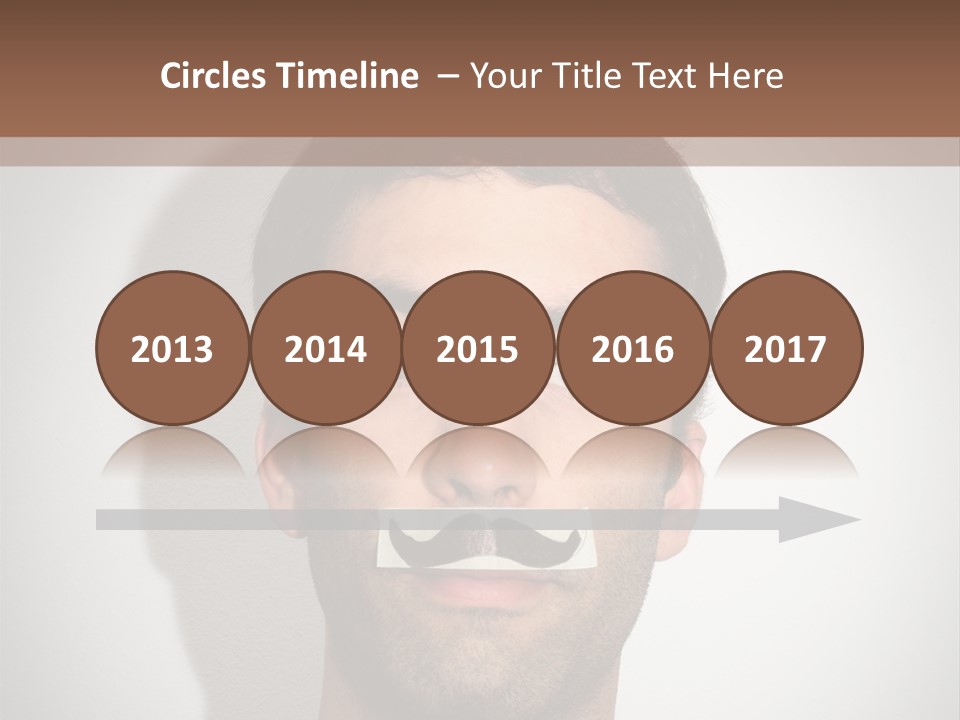 Portrait Mustache Boy PowerPoint Template