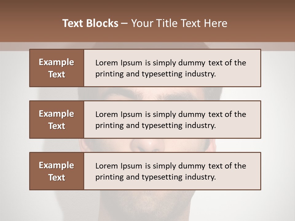 Portrait Mustache Boy PowerPoint Template