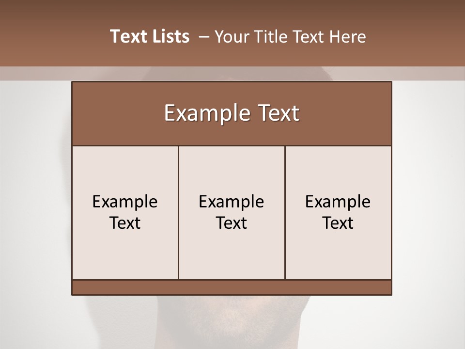 Portrait Mustache Boy PowerPoint Template