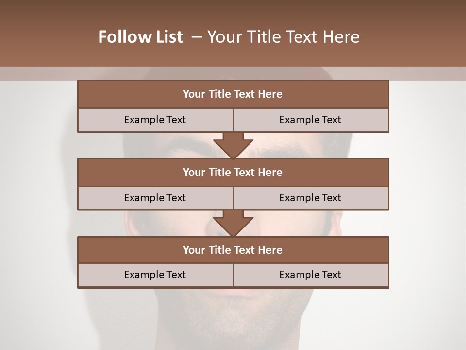 Portrait Mustache Boy PowerPoint Template