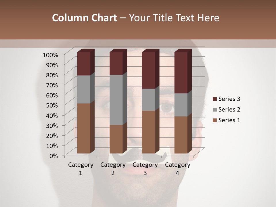 Portrait Mustache Boy PowerPoint Template