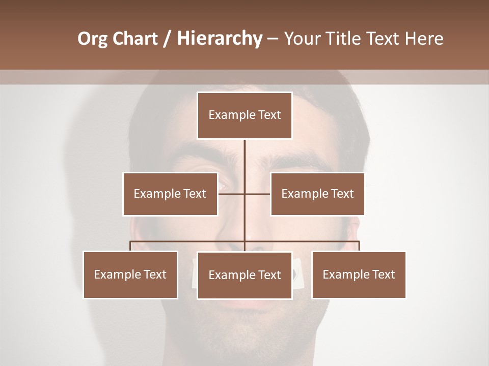 Portrait Mustache Boy PowerPoint Template