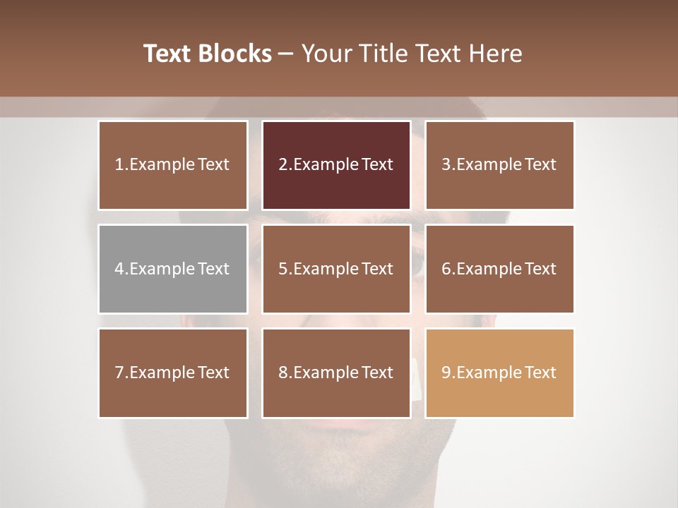 Portrait Mustache Boy PowerPoint Template