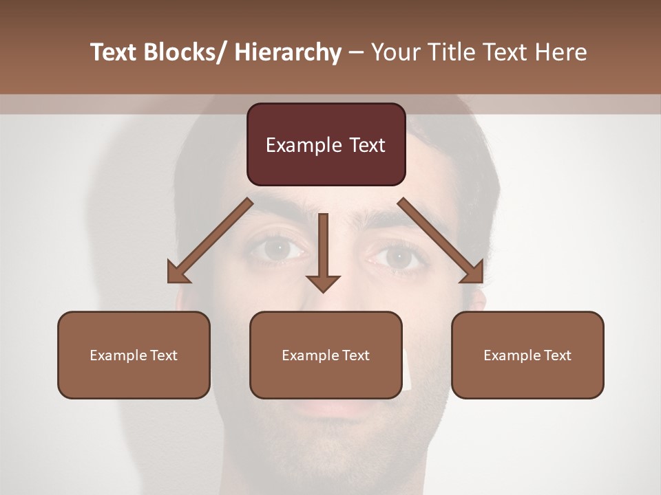 Portrait Mustache Boy PowerPoint Template